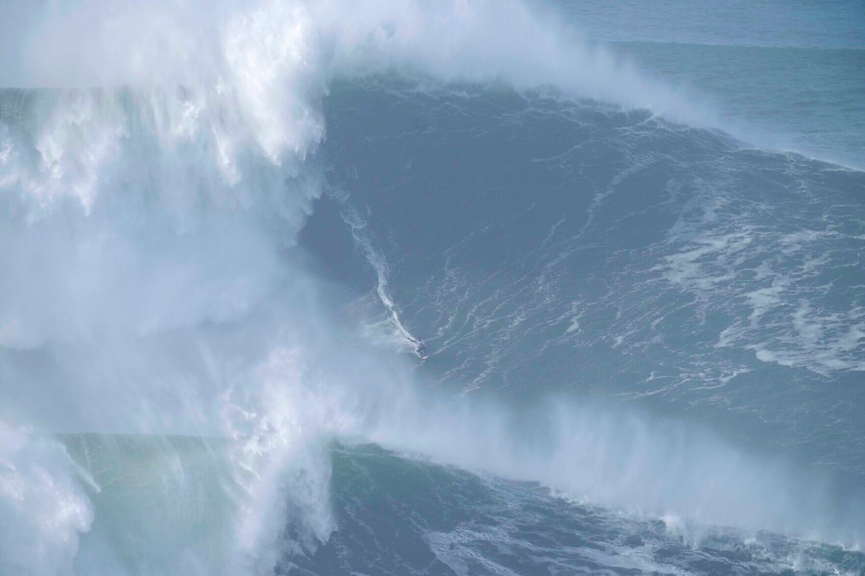 APTOPIX Portugal Big Wave Surfing